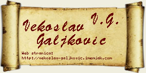 Vekoslav Galjković vizit kartica